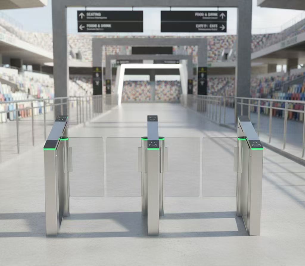 Swing Turnstiles Integrating Face and Palm Vein Recognition for Reliable Access Control